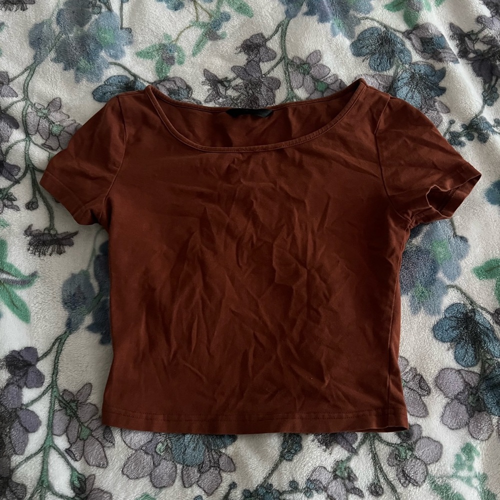 SHEIN used crop tank top brown